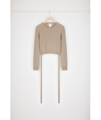 Open-back jumper in wool and cashmere Amélioration de cerveau avec