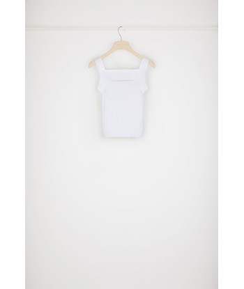 Cut-out tank top in organic cotton-blend knit À commander