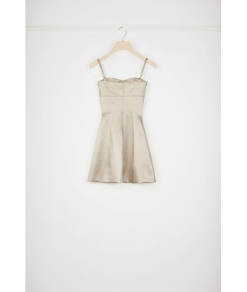 Cut-out dress in organic cotton-blend satin Profitez des Offres !