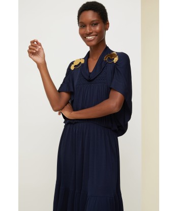 Robe midi à smocks online