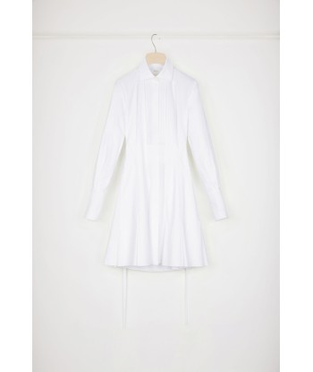 Pleated shirt dress in organic cotton meilleur choix