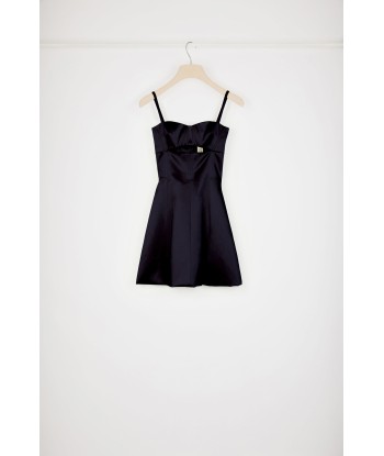 Cut-out dress in organic cotton-blend satin en ligne