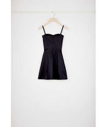 Cut-out dress in organic cotton-blend satin en ligne