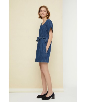 Robe courte en denim à noeuds Véritable concentré