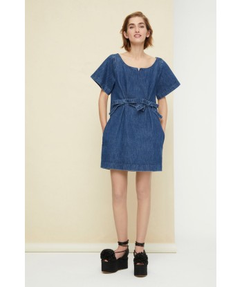 Robe courte en denim à noeuds Véritable concentré