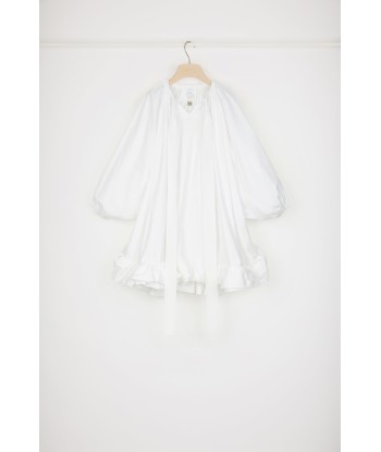 Grosgrain ruffle hem dress in organic cotton À commander