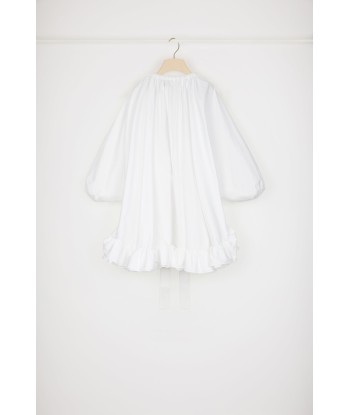 Grosgrain ruffle hem dress in organic cotton À commander