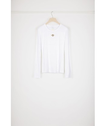 Medallion-embellished top in organic cotton Fin de série