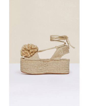 Espadrilles compensées à pompons acheter en ligne