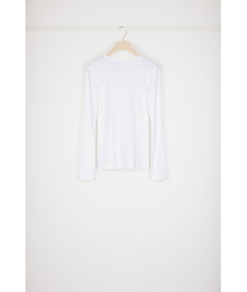 Medallion-embellished top in organic cotton Fin de série