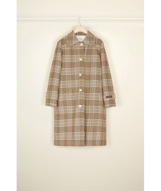 Manteau en gabardine tartan Paris Déstockage Promo