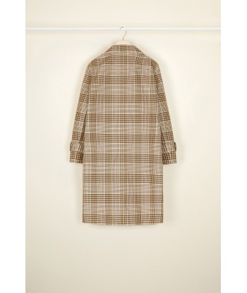 Manteau en gabardine tartan Paris Déstockage Promo