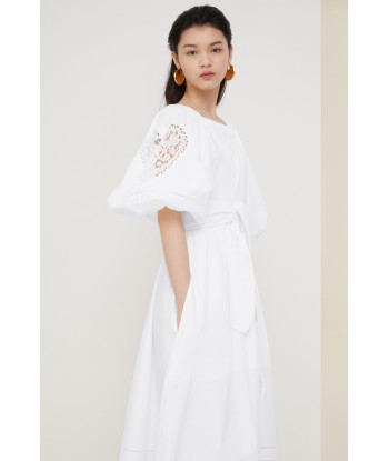 Robe longue en coton à broderie ajourée en ligne des produits 