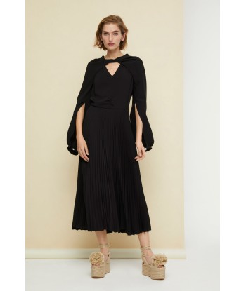 Robe midi plissée à col twist de l' environnement