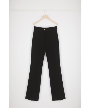 Tailored flared trousers in organic denim destockage