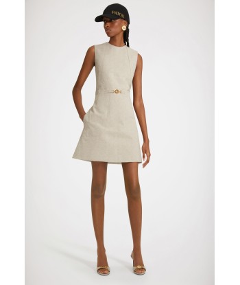 Medallion-embellished dress in organic cotton jacquard pas cher 