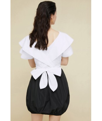 Robe boule en coton à dos croisé Les êtres humains sont 