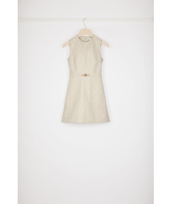 Medallion-embellished dress in organic cotton jacquard pas cher 