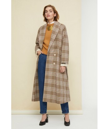 Trench en gabardine tartan d'Europe débarque