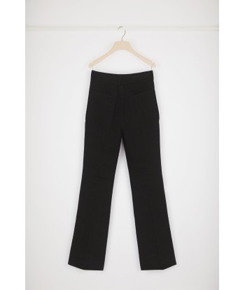 Tailored flared trousers in organic denim destockage