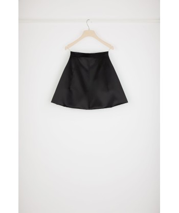 Mini skirt in cotton-blend satin pas cheres