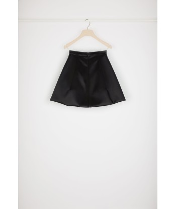 Mini skirt in cotton-blend satin pas cheres