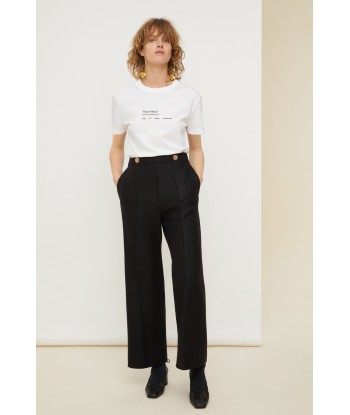 Pantalon large en laine s'inspire de l'anatomie humaine