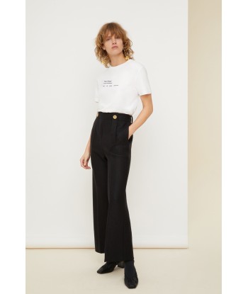 Pantalon large en laine s'inspire de l'anatomie humaine