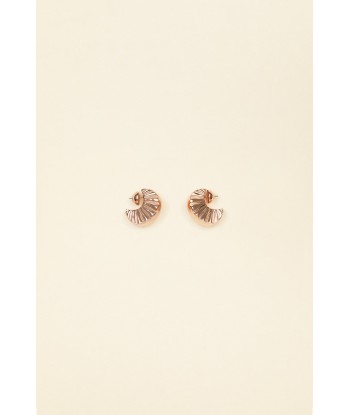 Petites boucles d’oreilles mandarine en laiton de technologie