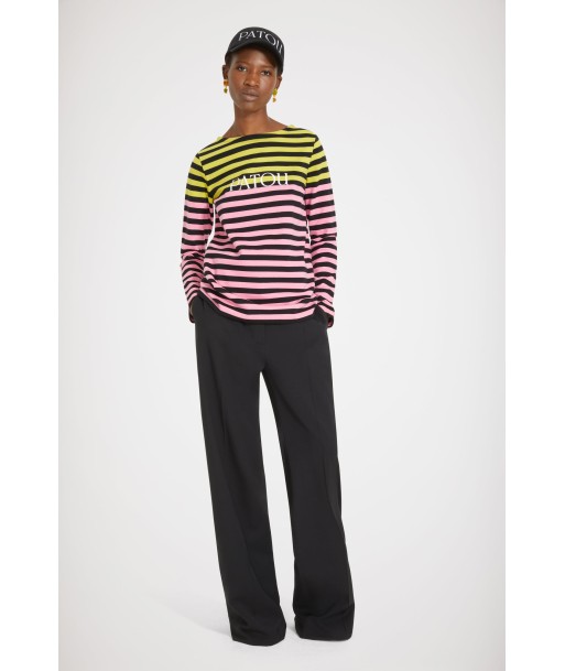 Multicoloured Breton top in organic cotton Dans la société mordern