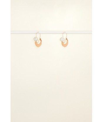 Small Facet Hoop Earrings - Copper and Silver pas cher 