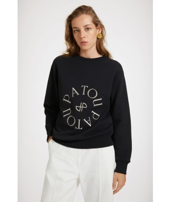 Medallion logo sweatshirt in organic cotton vente chaude votre 