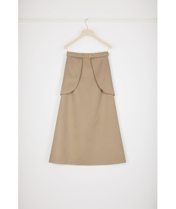 Pocket midi skirt in organic cotton une grave pollution 