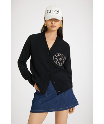 Patou stamp cardigan in wool and cashmere de la marque