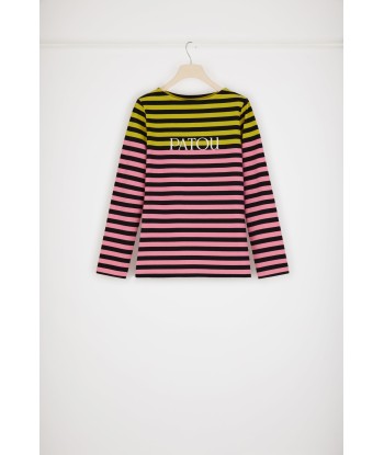 Multicoloured Breton top in organic cotton Dans la société mordern