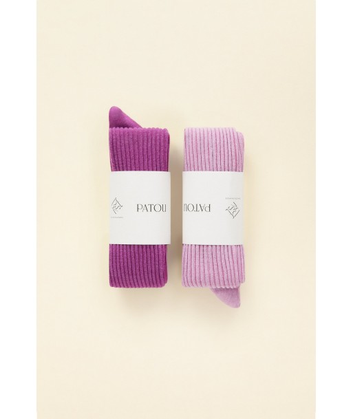 Lot de deux paires de chaussettes en coton bio basket pas cher