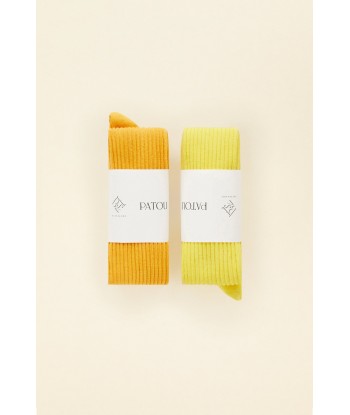 Lot de deux paires de chaussettes en coton bio en stock