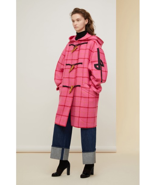 Duffle coat en laine vierge à carreaux 50-70% off 