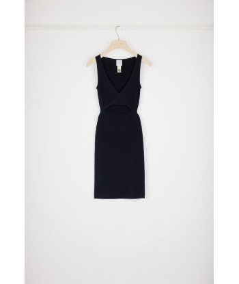 Wrap-front cable knit dress in wool and cashmere l'évolution des habitudes 