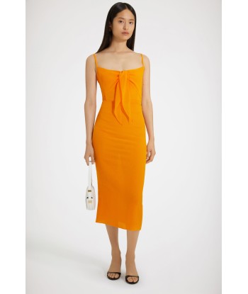 Knot-front slip dress in organic cotton du meilleur 