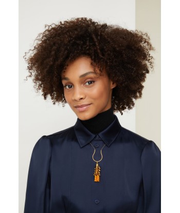 Collier à pendentif en laiton doré et perles colorées vente chaude votre 