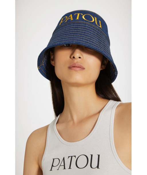 Patou bucket hat in organic cotton denim Les êtres humains sont 