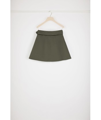 Zip-up mini skirt in recycled satin Voir les baskets