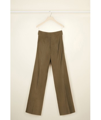 Pantalon droit en coton bio destockage