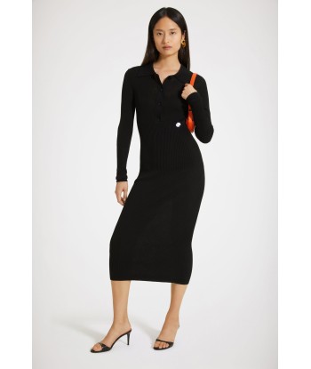 Robe polo midi en maille de coton bio la colonne vertébrale