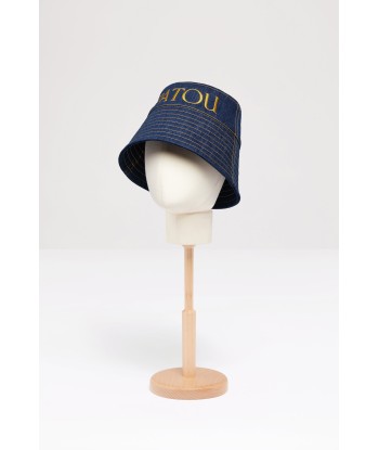 Patou bucket hat in organic cotton denim Les êtres humains sont 