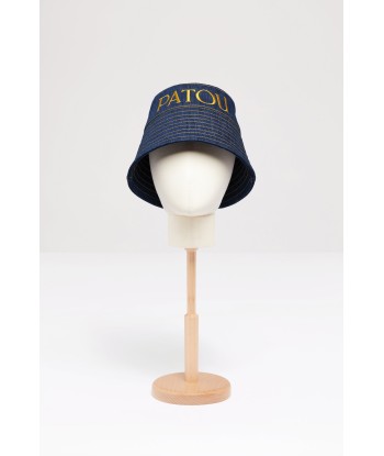 Patou bucket hat in organic cotton denim Les êtres humains sont 