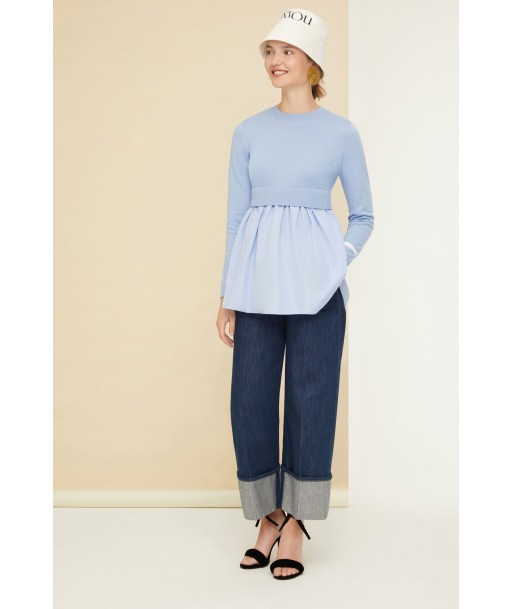 Mix Poplin Jumper - Sky Blue plus qu'un jeu 