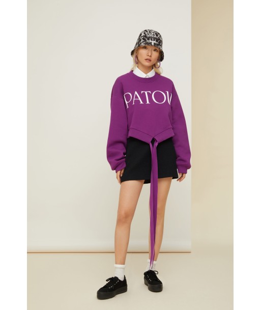 Sweatshirt Patou court en coton bio la colonne vertébrale