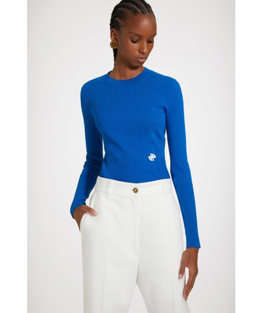 Fitted rib knit jumper in organic cotton paiement sécurisé